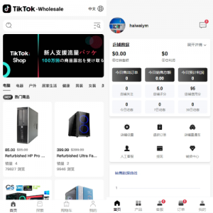 新版Tiktok跨境商城系统/多语言tiktok商城/内置客服/内嵌tiktok